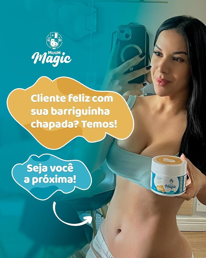 Cliente feliz com a barriga chapada
